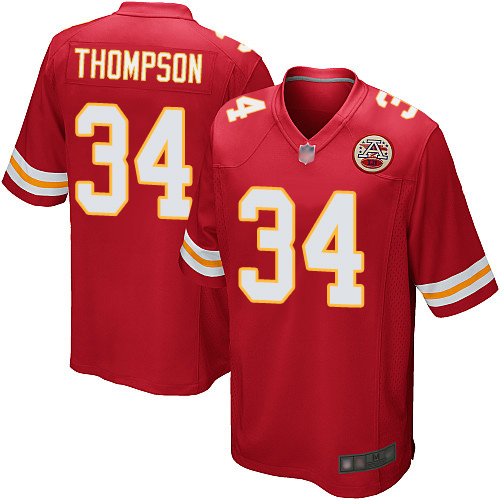 Men Kansas City Chiefs #34 Thompson Darwin Game Red Team Color Football Nike NFL Jersey